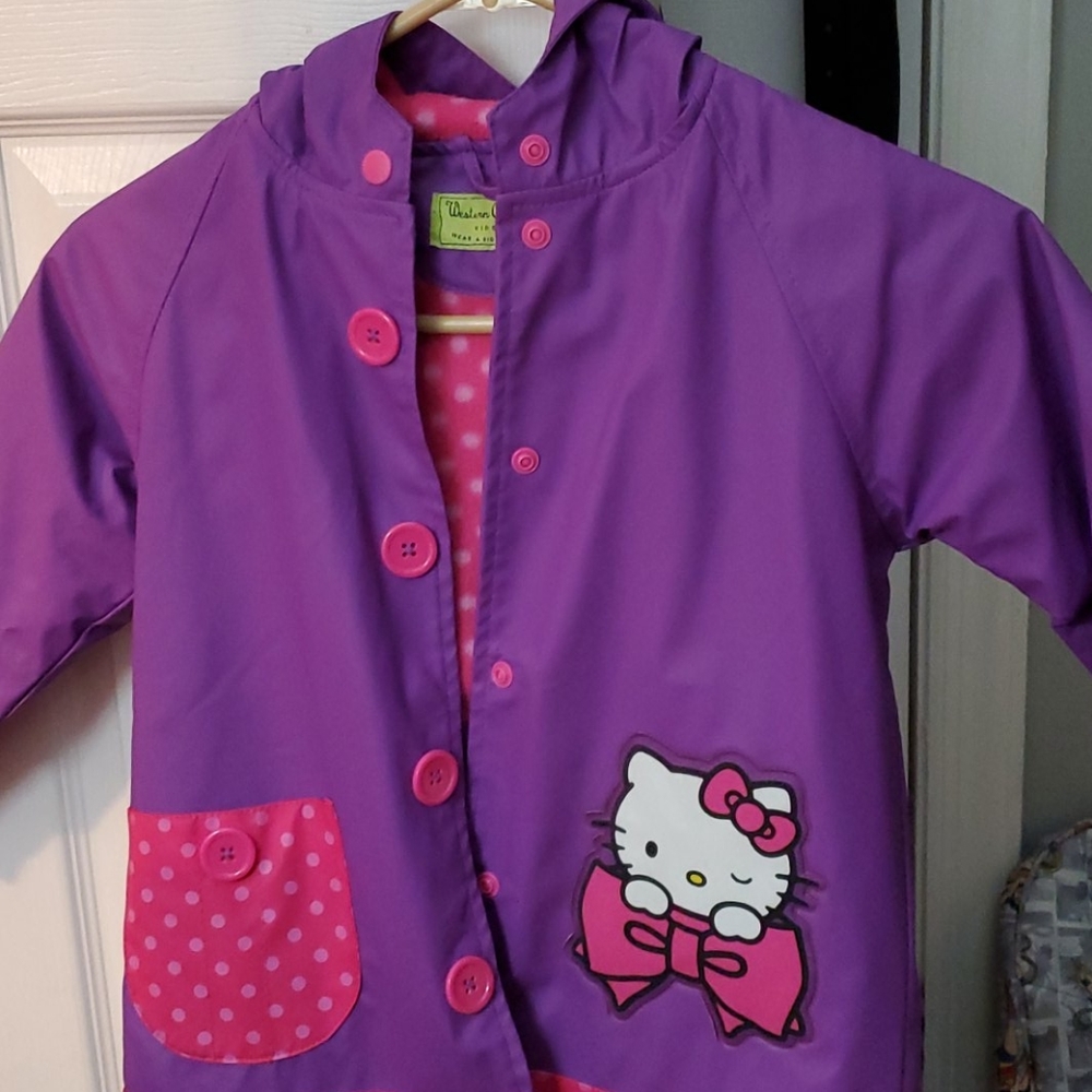 Hello kitty raincoat hooded